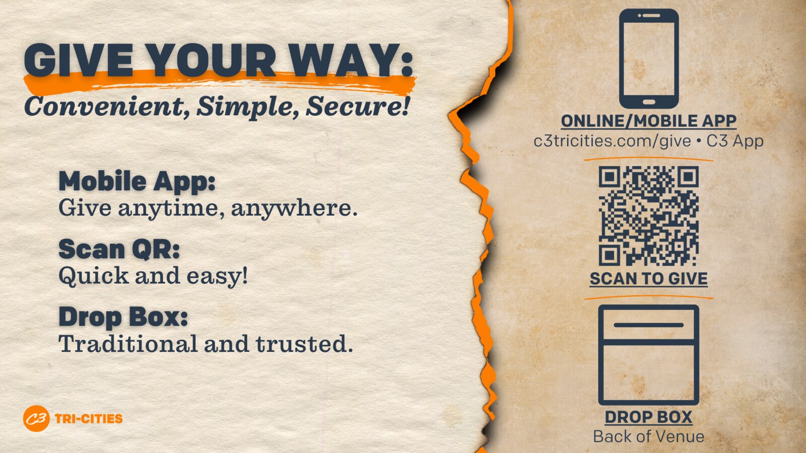 Ways to Give service slide